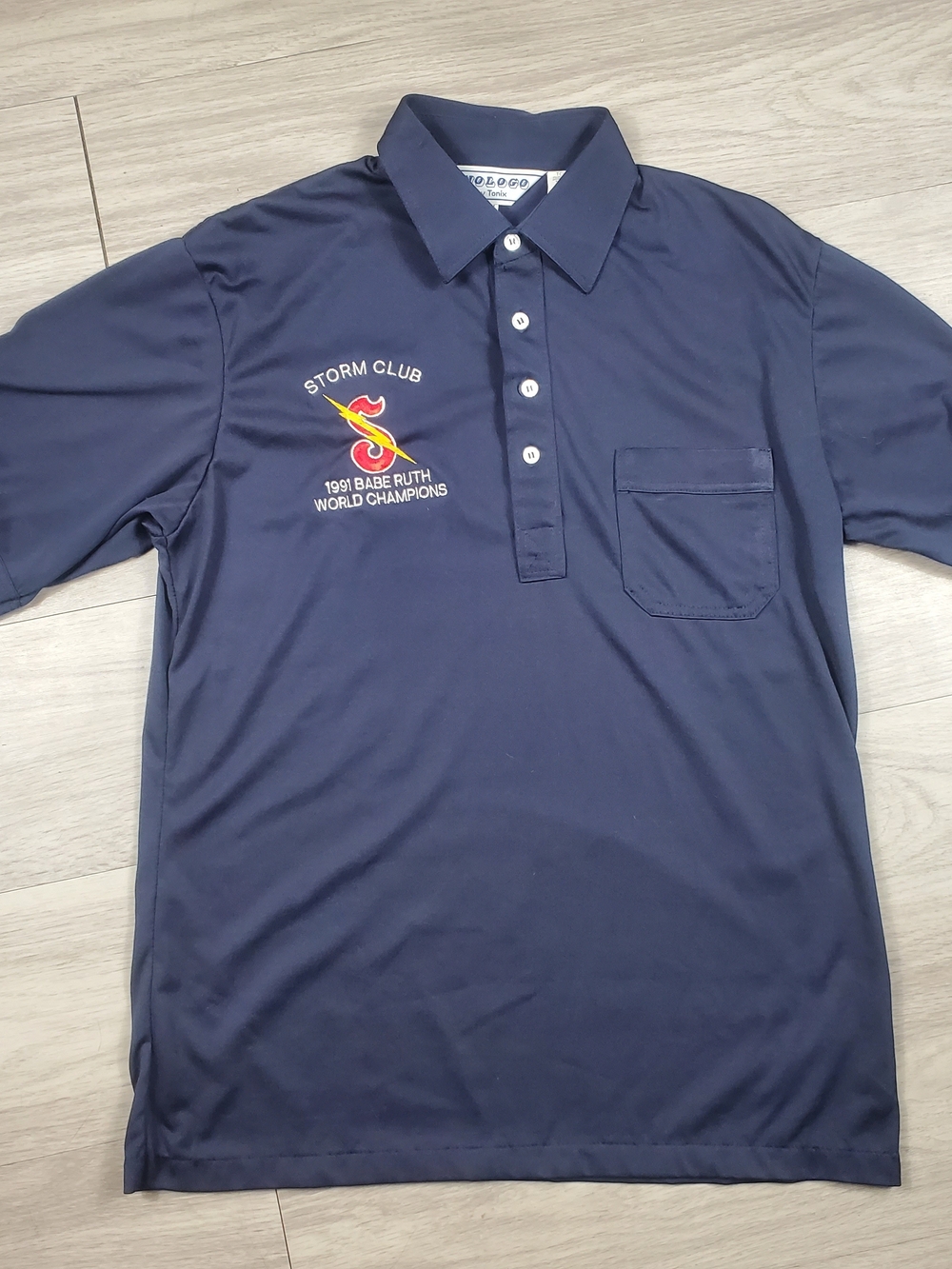 Vintage 1991 Babe Ruth World Champions Storm Club Polo